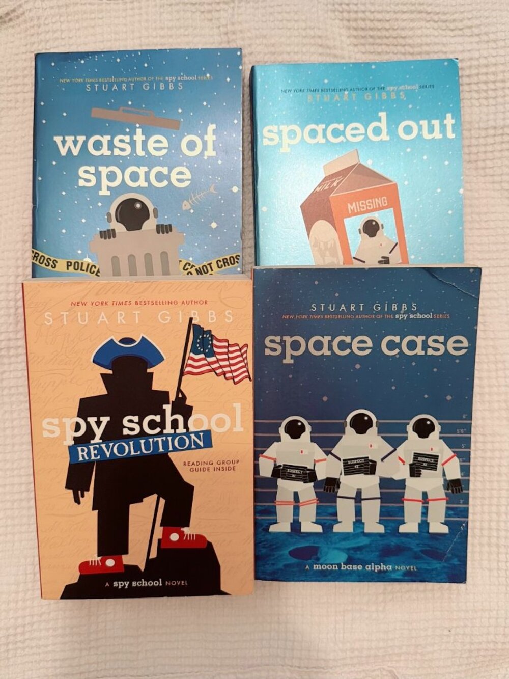 Complete Set 1-3 MOON BASE ALPHA Series Stuart Gibbs Plus FREE book